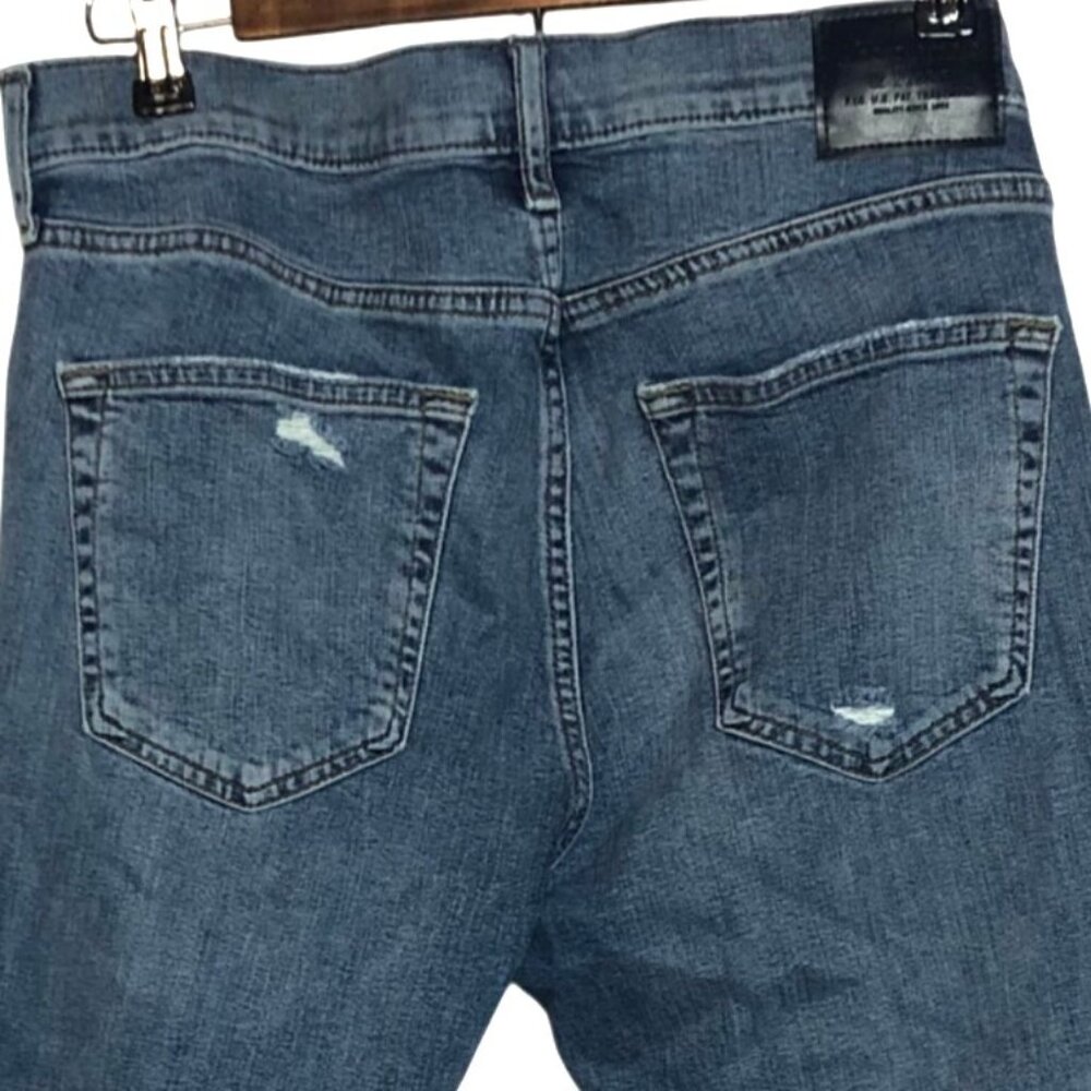 Abercrombie & Fitch Mens Distressed Skinny Tapered Jeans 31 x 30 Medium Wash - Picture 4 of 14